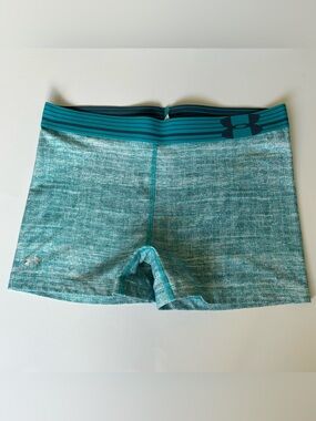 Under Armour Teal Heather Performance Shorts (Size Unknown – See Measurements)